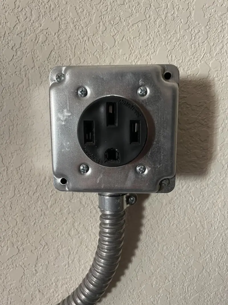 NEMA 14-50 outlet installed for Electrical Panel Upgrade in Longview